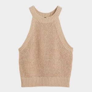 H&M Mesh beige sleeveless top